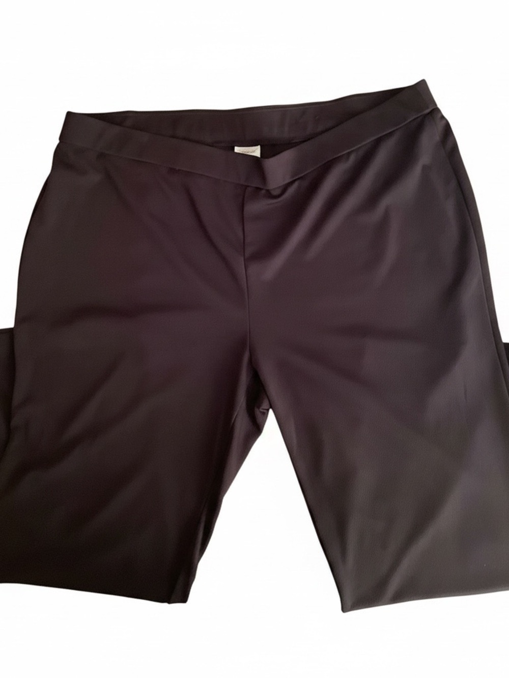 Dress Black Elastic Waist Boot-Cut Pull-On Pants, Plus 4X.